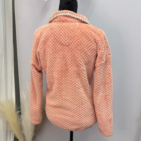 Simply Southern Cozy Pink Fleece Jacket - Picture 4 of 5